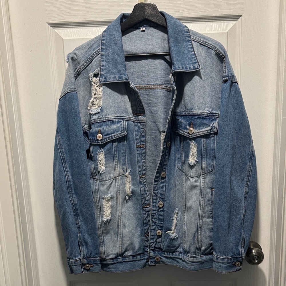 Distressed Blue Denim Jacket
